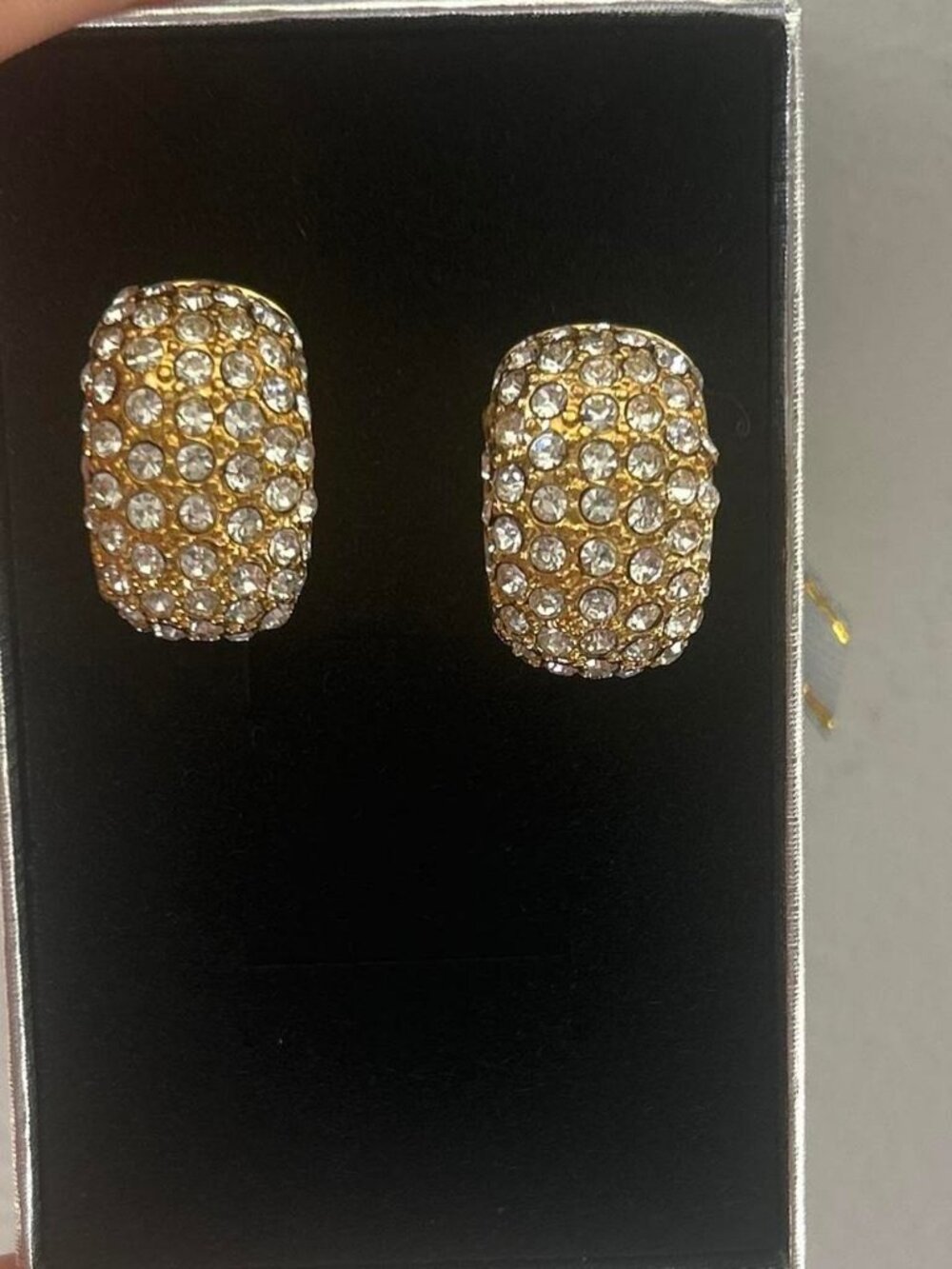 Gold Textured Stud Earrings Costume Jewelry